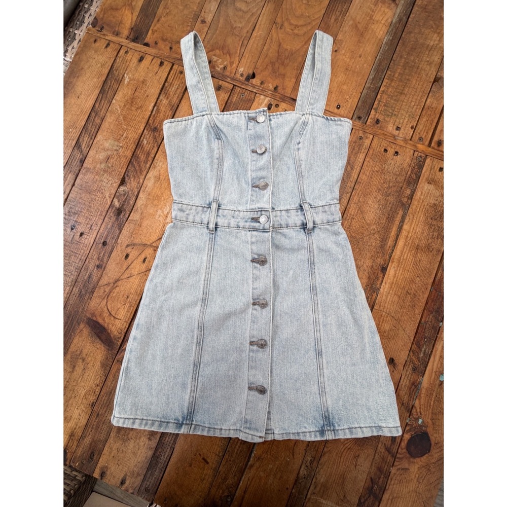 Y2K‎ Denim Corset Mini Dress Womens Small Coquette Western Indie